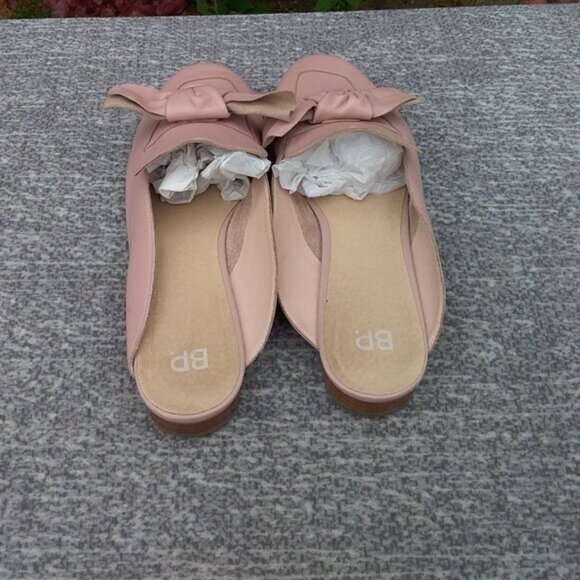 Nordstroms BP Mules Pale Pink "Maddy" Bow Mules Slip-on Mules 9.5M - Picture 8 of 11